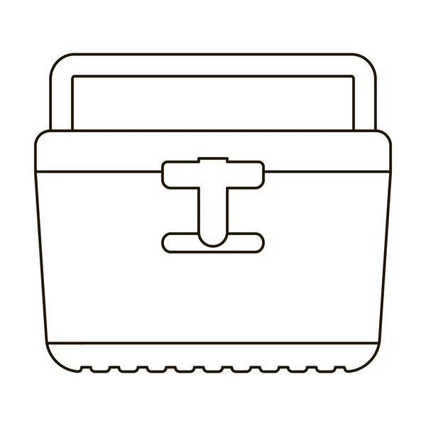 Icône vectorielle de la boîte à glace.Décrivez l'icône vectorielle isolée sur fond blanc. — Image vectorielle