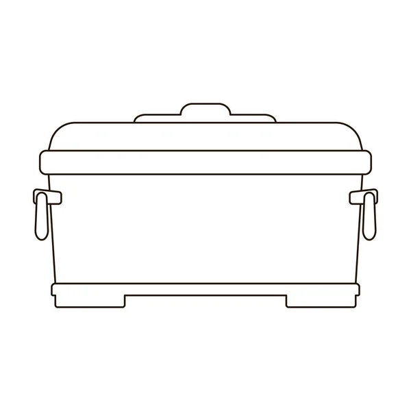 Eisbox Vektor icon.Outline Vektor Symbol isoliert auf weißem Hintergrund Eisbox. — Stockvektor