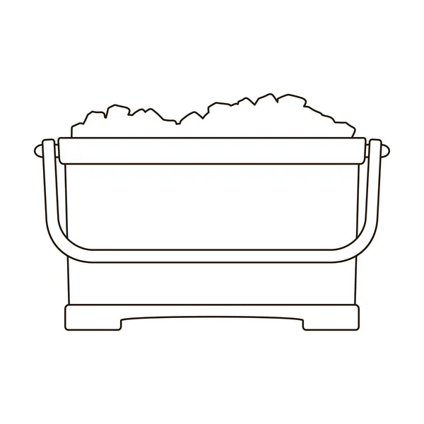 Icono de vector de caja de hielo. Icono de vector de contorno aislado en caja de hielo de fondo blanco. — Archivo Imágenes Vectoriales