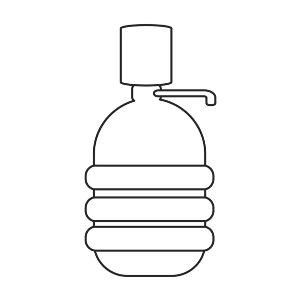 Icono del vector del refrigerador de agua. Icono del vector del contorno aislado en el refrigerador de agua del fondo blanco. — Archivo Imágenes Vectoriales