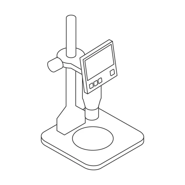 Mikroskop-Vektorsymbol. Isometrisches Vektorsymbol isoliert auf weißem Hintergrund Mikroskop. — Stockvektor