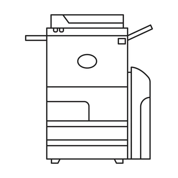 Icône vectorielle de l'imprimante. Icône vectorielle de contour isolée sur imprimante de fond blanc. — Image vectorielle