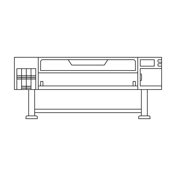 Значок вектора принтера. Иконка вектора контура на белом фоне принтера. — стоковый вектор