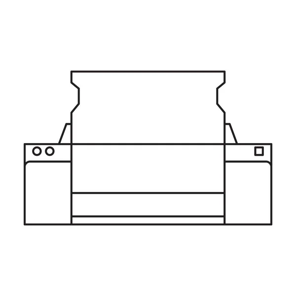Значок вектора принтера. Иконка вектора контура на белом фоне принтера. — стоковый вектор