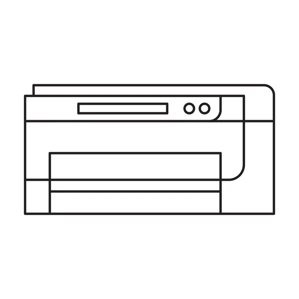 Ícone vetorial Printer vetor icon.Outline isolado na impressora de fundo branco. —  Vetores de Stock