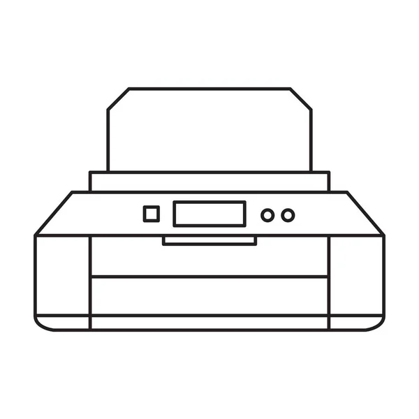 Ícone vetorial Printer vetor icon.Outline isolado na impressora de fundo branco. —  Vetores de Stock