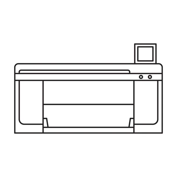 Ícone vetorial Printer vetor icon.Outline isolado na impressora de fundo branco. — Vetor de Stock