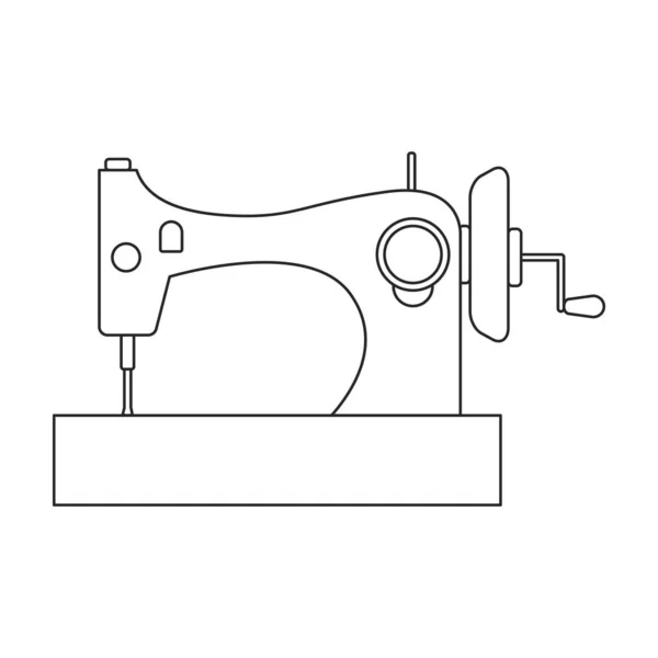 Icône vectorielle de la machine à coudre Icône vectorielle contour isolé sur fond blanc machine à coudre. — Image vectorielle