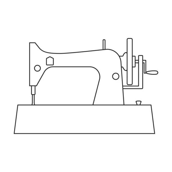 Sewing machine vector icon.Outline vector icon isolated on white background sewing machine. — Stock Vector