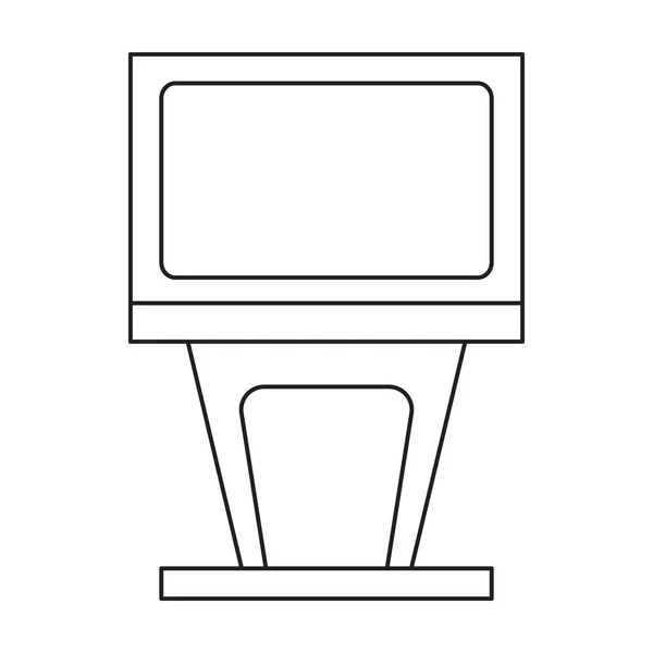 Ícone de vetor terminal icon.Outline vetor isolado no terminal de fundo branco. —  Vetores de Stock