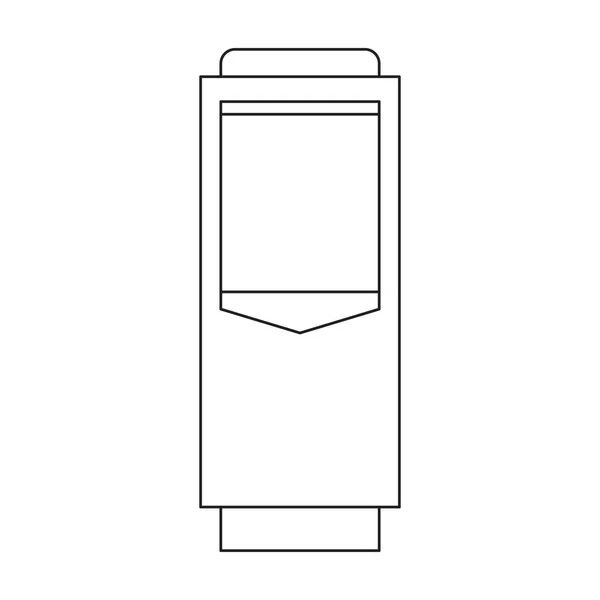 Terminal vector icon.Outline vector pictogram geïsoleerd op witte achtergrond terminal. — Stockvector