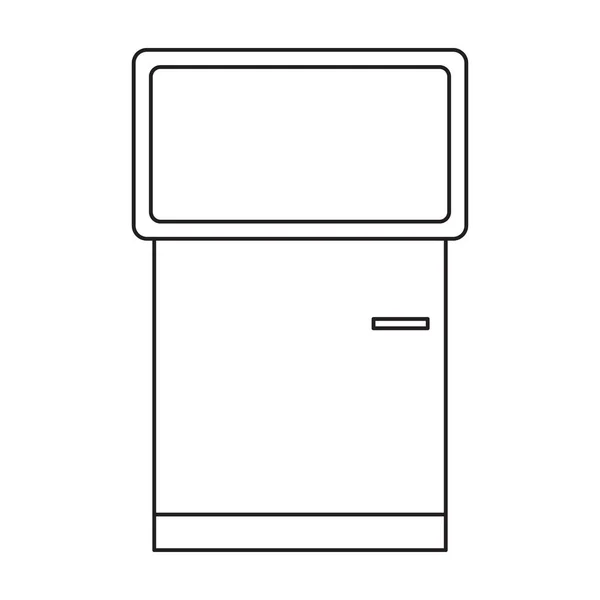 Icône vectorielle terminale.Icône vectorielle contour isolé sur fond blanc terminal. — Image vectorielle