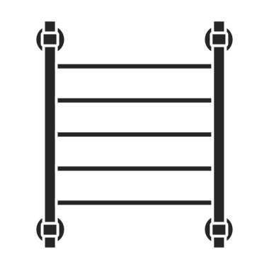 Isıtıcı elektrikli vektör siyah simgesi. Beyaz arka planda elektrikli vektör illüstrasyon ısıtıcısı. Ev kazanının izole edilmiş siyah illüstrasyon simgesi.