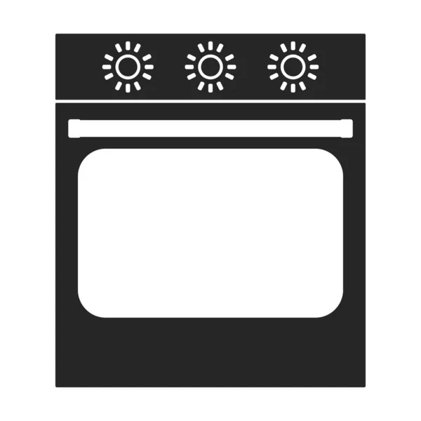 Oven vector black icon. 흰색 배경에는 벡터 일러스트 스토브. 화덕 과 난로의 분리 된 블랙 일러스트 아이콘. — 스톡 벡터