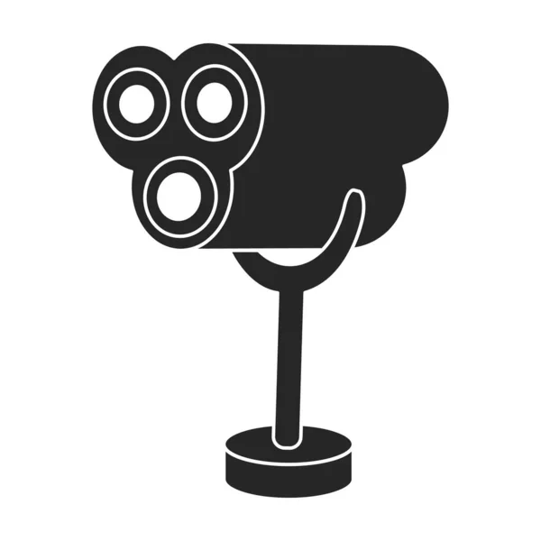 Κάμερα βίντεο διάνυσμα μαύρο εικονίδιο. Εικονογράφηση διάνυσμα cctv σε λευκό φόντο. Μεμονωμένο μαύρο εικονίδιο απεικόνισης του βίντεο camer. — Διανυσματικό Αρχείο
