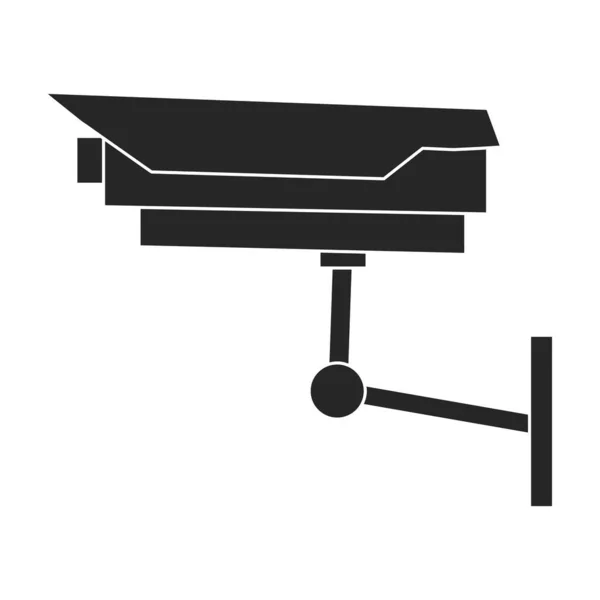 Kamera-Video-Vektor schwarzes Symbol. Vektorillustration cctv auf weißem Hintergrund. Vereinzelte schwarze Illustrationsikone des Kameramannvideos. — Stockvektor