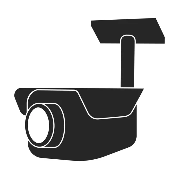 Caméra vecteur vidéo icône noire. Illustration vectorielle cctv sur fond blanc. Isolé icône de l'illustration noire de la caméra vidéo. — Image vectorielle