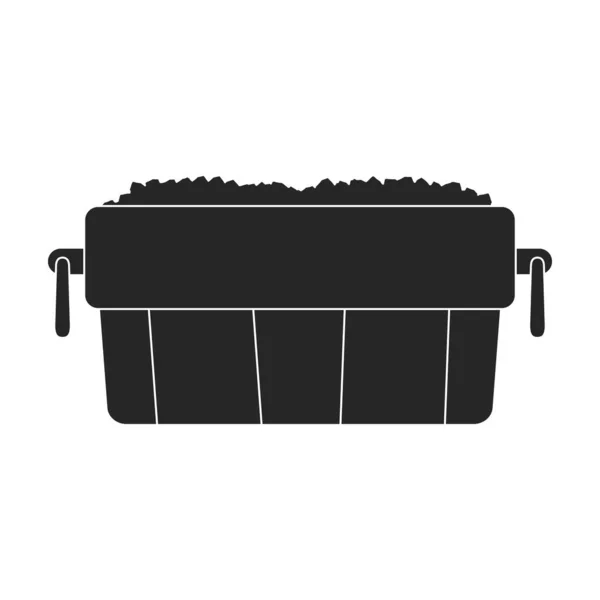 Box Ice Vector schwarzes Symbol. Vektorillustration Tiefkühltruhe auf weißem Hintergrund. Vereinzelte schwarze Illustration des Kasteneises. — Stockvektor