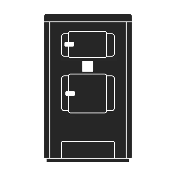 Heater electric vector black icon. Vector illustration heater electric on white background. Isolated black illustration icon of home boiler. — Stock Vector