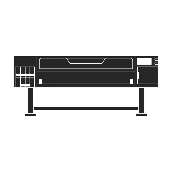 Drucker Büro Vektor schwarzes Symbol. Vector Illustration Drucker auf weißem Hintergrund. Isolierte schwarze Illustration Ikone der Büromaschine. — Stockvektor