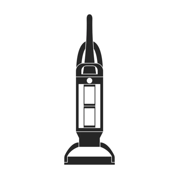 Stofzuiger vector zwart pictogram. Vector illustratie robot tapijt op witte achtergrond. Geïsoleerde zwarte illustratie pictogram van stofzuiger . — Stockvector