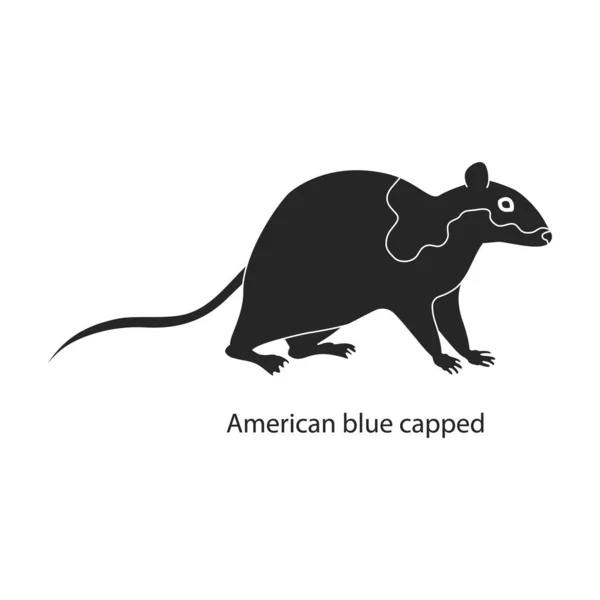 Ratón animal vector icono negro. Rata de ilustración vectorial sobre fondo blanco. Icono de ilustración en negro aislado del ratón y la rata. — Archivo Imágenes Vectoriales