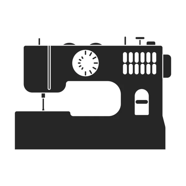 Máquina de costura vetor ícone preto. Vetor ilustração vintage costurar no fundo branco. Ícone de ilustração preto isolado da máquina de costura. —  Vetores de Stock
