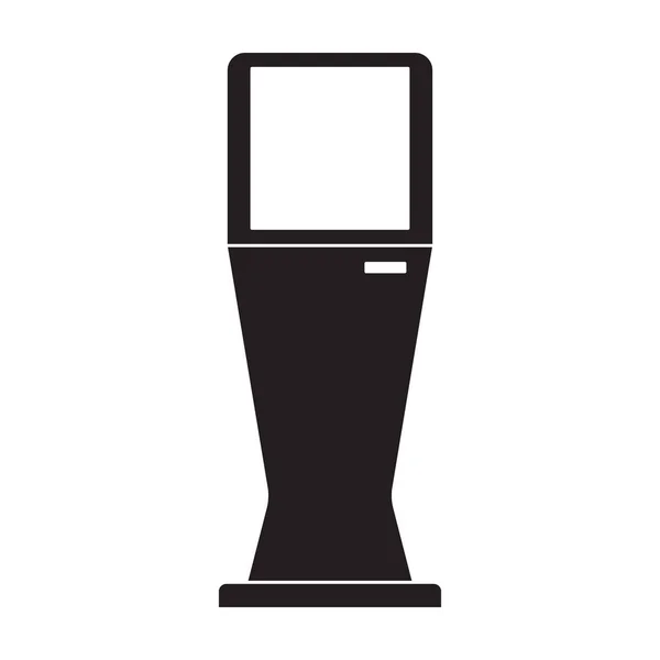 Terminal Bank Vektor schwarzes Symbol. Vector Illustration Bankkarte auf weißem Hintergrund. Vereinzelte schwarze Illustration Symbol der Terminalzahlung. — Stockvektor