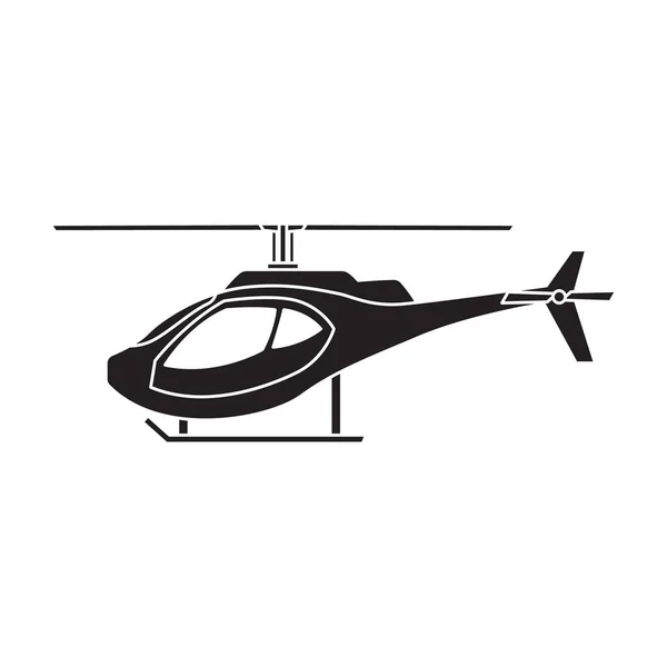 Elicottero vettore icona nera. elicottero illustrazione vettoriale su sfondo bianco. Isolato icona illustrazione nera di aeromobili. — Vettoriale Stock