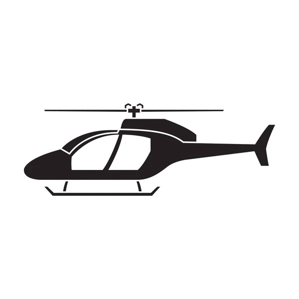 Elicottero vettore icona nera. elicottero illustrazione vettoriale su sfondo bianco. Isolato icona illustrazione nera di aeromobili. — Vettoriale Stock