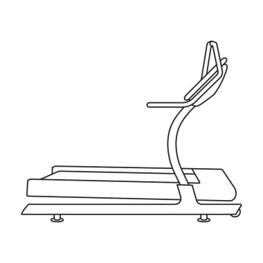 Treadmill vector outline icon. Vector illustration gum machine on white background. Isolated outline illustration icon of treadmill, .