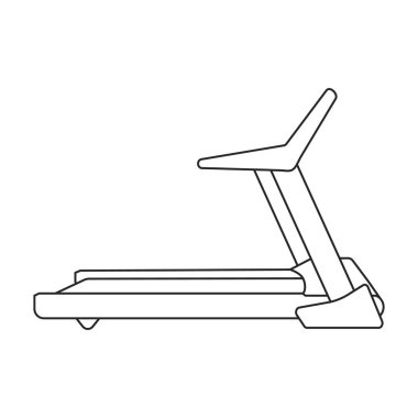 Treadmill vector outline icon. Vector illustration gum machine on white background. Isolated outline illustration icon of treadmill, .