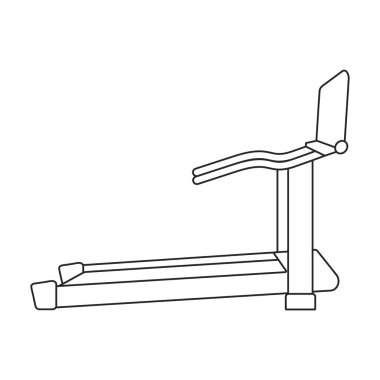 Treadmill vector outline icon. Vector illustration gum machine on white background. Isolated outline illustration icon of treadmill, .