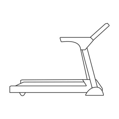 Treadmill vector outline icon. Vector illustration gum machine on white background. Isolated outline illustration icon of treadmill, .