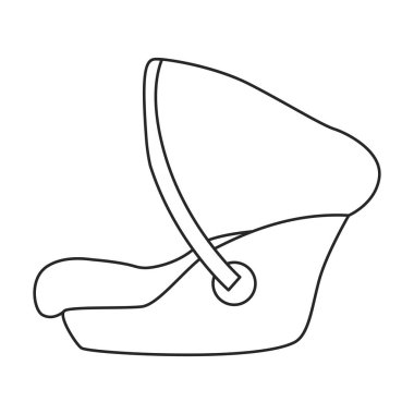 Car child seats vector outline icon. Vector illustration on baby seat white background. Isolated outline illustration icon of car child seats .
