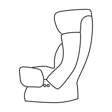 Car child seats vector outline icon. Vector illustration on baby seat white background. Isolated outline illustration icon of car child seats .