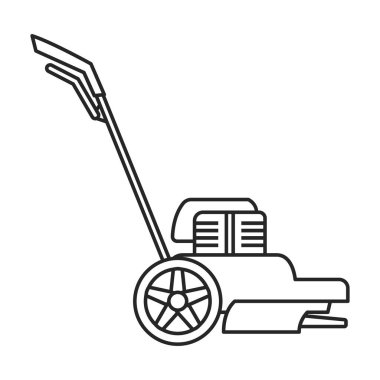 Lawn mower vector outline icon. Vector illustration lawnmower on white background. Isolated outline illustration icon of lawn mower .