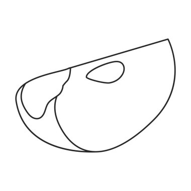 Flute vector outline icon. Vector illustration music instrument on white background. Isolated outline illustration icon of flute.