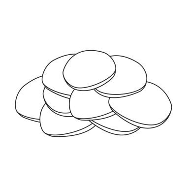 Ginger vector outline icon. Vector illustration root on white background. Isolated outline illustration icon of ginger .