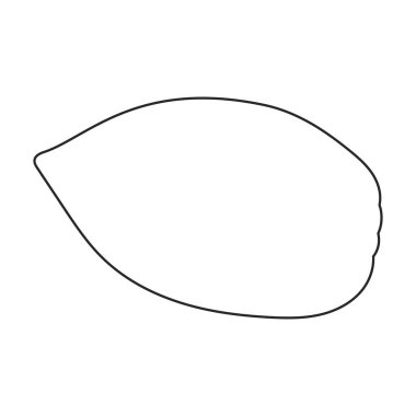 Cocoa bean vector outline icon. Vector illustration cacao on white background. Isolated outline illustration icon of cocoa bean .