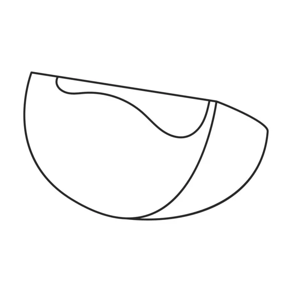 Flötenvektorumrisssymbol. Vector Illustration Musikinstrument auf weißem Hintergrund. Vereinzelte Umrisse illustrieren Ikone der Flöte. — Stockvektor
