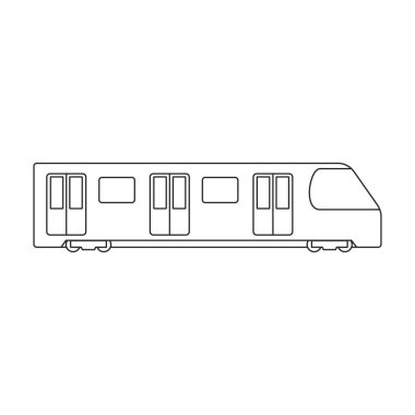 Subway vector outline icon. Vector illustration cargo on white background. Isolated outline illustration icon of subway.
