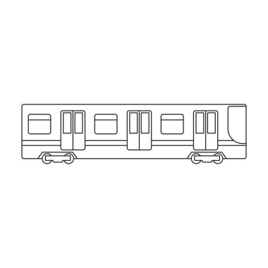 Subway vector outline icon. Vector illustration cargo on white background. Isolated outline illustration icon of subway.