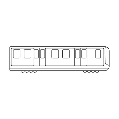 Subway vector outline icon. Vector illustration cargo on white background. Isolated outline illustration icon of subway.
