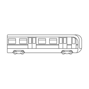 Subway vector outline icon. Vector illustration cargo on white background. Isolated outline illustration icon of subway.