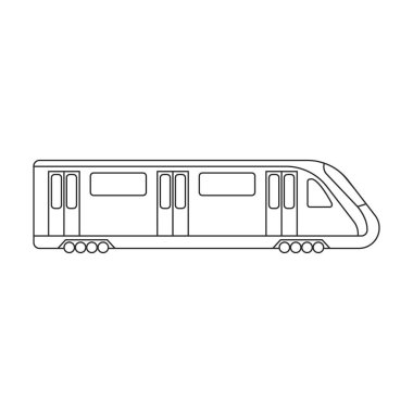 Subway vector outline icon. Vector illustration cargo on white background. Isolated outline illustration icon of subway.