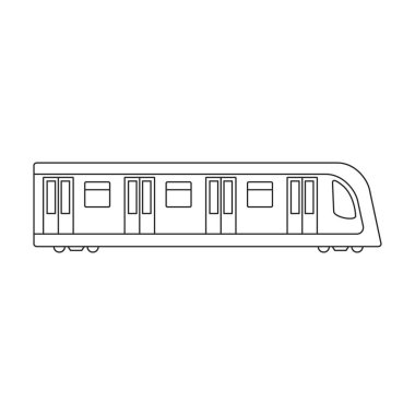 Subway vector outline icon. Vector illustration cargo on white background. Isolated outline illustration icon of subway.