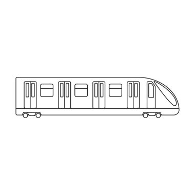 Subway vector outline icon. Vector illustration cargo on white background. Isolated outline illustration icon of subway.