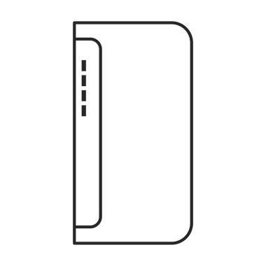 Power bank vector outline icon. Vector illustration power bank on white background. Isolated outline illustration icon of charger.