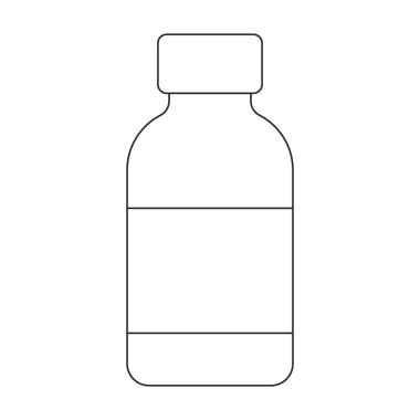 Oil fish vector outline icon. Vector illustration omega acids on white background. Isolated outline illustration icon of oil fish.